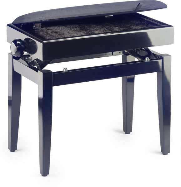 Stagg PB55 BKP VBK Keyboard Bench, Gloss Black