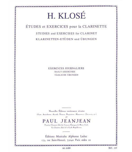 Leduc Klose - Exercices Journaliers Pour La Clarinette