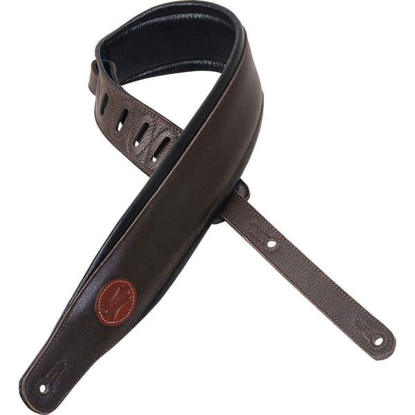 Levys 6 CM LEVY'S LOGO FULL GRAIN LEATHER - DARK BROWN