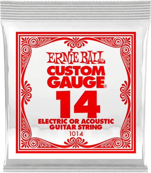 Ernie Ball .014 PLAIN STEEL ELECTRIC OR ACOUSTIC GUITAR STINGS