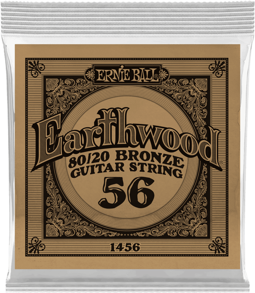Ernie Ball .056 EARTHWOOD 80/20 BRONZE ACOUSTIC GUITAR STRINGS