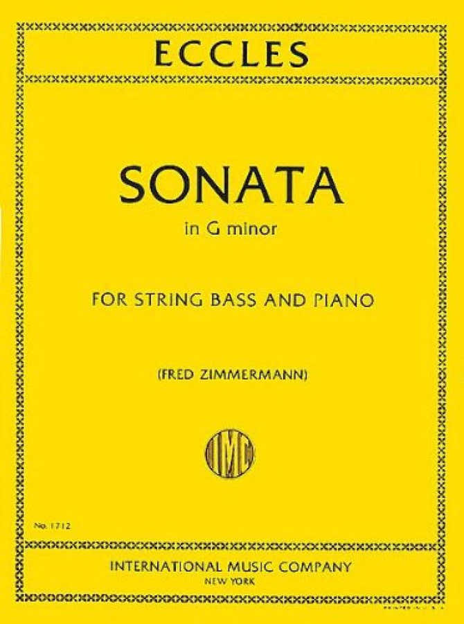 Eccles Henry - Sonate En Sol Mineur - Contrebasse Piano