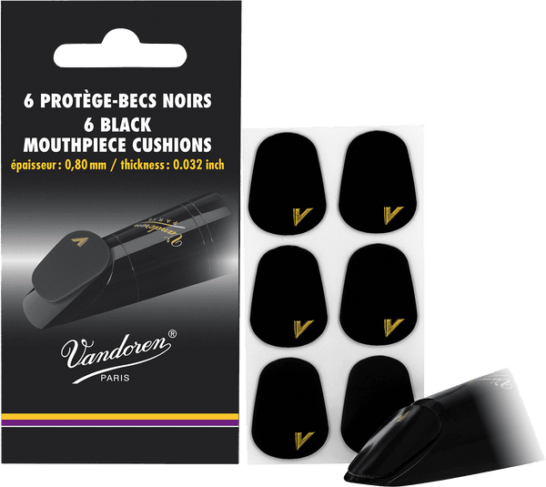 BLACK MOUTHPIECE PROTECTORS 6 PIECES