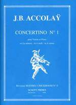 Schott Accolay J.B. - Concertino N°1 En La Mineur