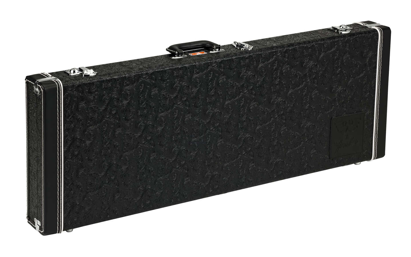 Waylon Jennings Strat-Tele Black Tooled Leather Case