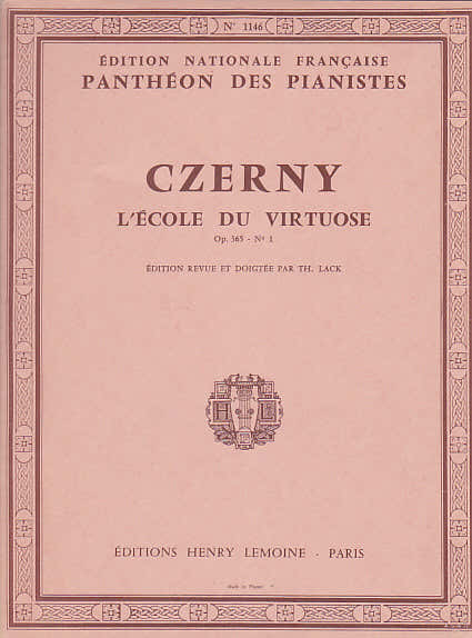 Lemoine Czerny - Ecole Du Virtuose Op.365 N.1 - Piano