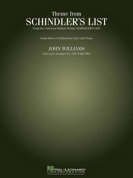 Hal Leonard Theme from Schindler's List