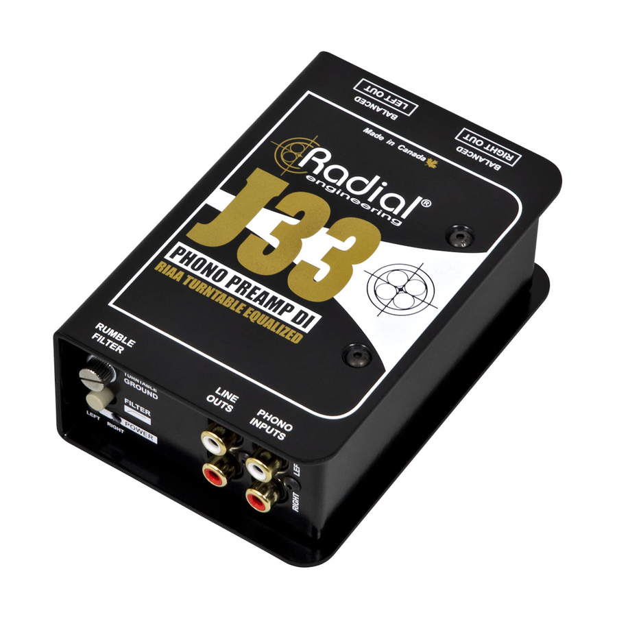 J33 PHONO RPEAMP DI