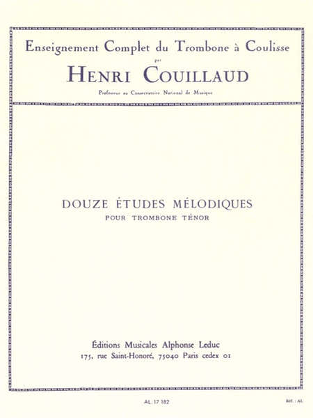 Leduc 12 Mélodiques pour Trombone Ténor