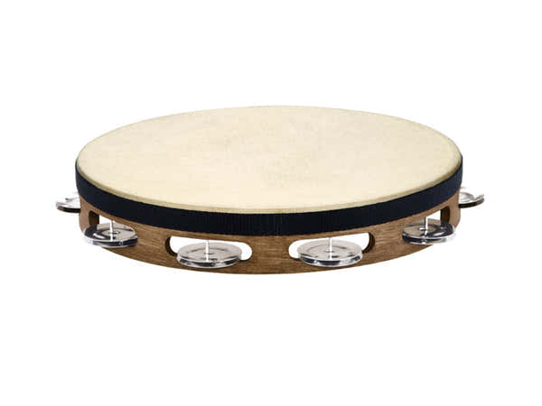 Meinl TRADITIONAL GOATSKIN WOOD TAMBURINES STAINLESS STEEL JINGLES