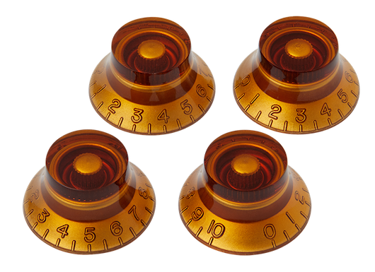 PARTS TOP HAT KNOBS VINTAGE AMBER 4 PACK