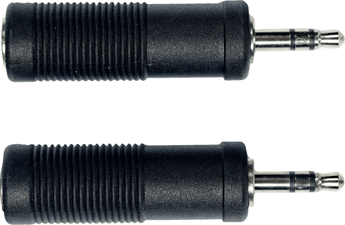 Adapter Jack Male 3.5 MM Stereo Jack Female 6.35 MM - 2-Pack