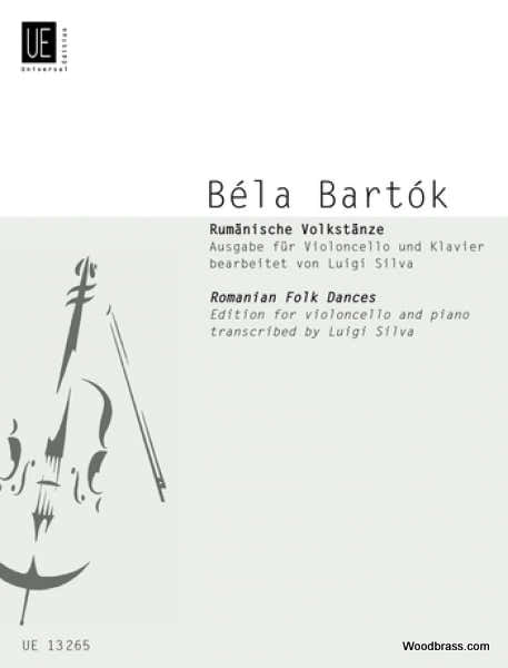 Universal Edition BARTOK BELA - RUMäNISCHE VOLKSTäNZE FüR STREICHORCHESTER - VIOLONCELLE / PIANO