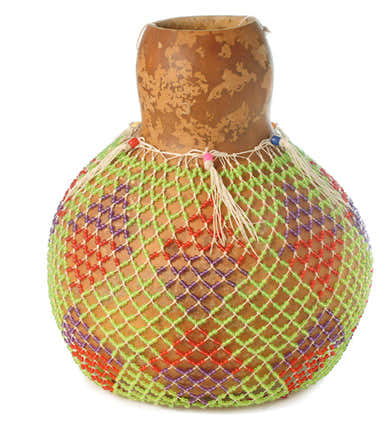 Y-CH006 - SHEKERE XEQUERE - CALABASH 40CM - PEARL NET