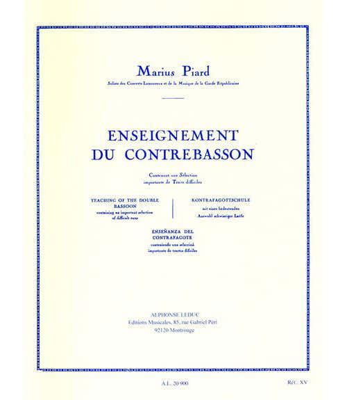 Leduc Piard M. - Enseignement Du Contrebasson
