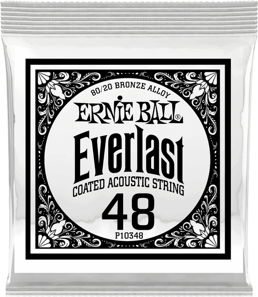 Ernie Ball .048 EVERLAST COATED 80/20 BRONZE ACOUSTIC GUITAR STRINGS