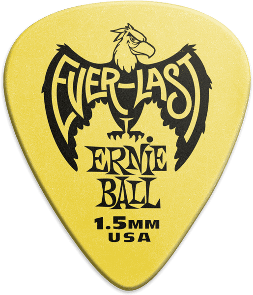 Ernie Ball EVERLAST PICKS 12-PACK YELLOW 1.5MM