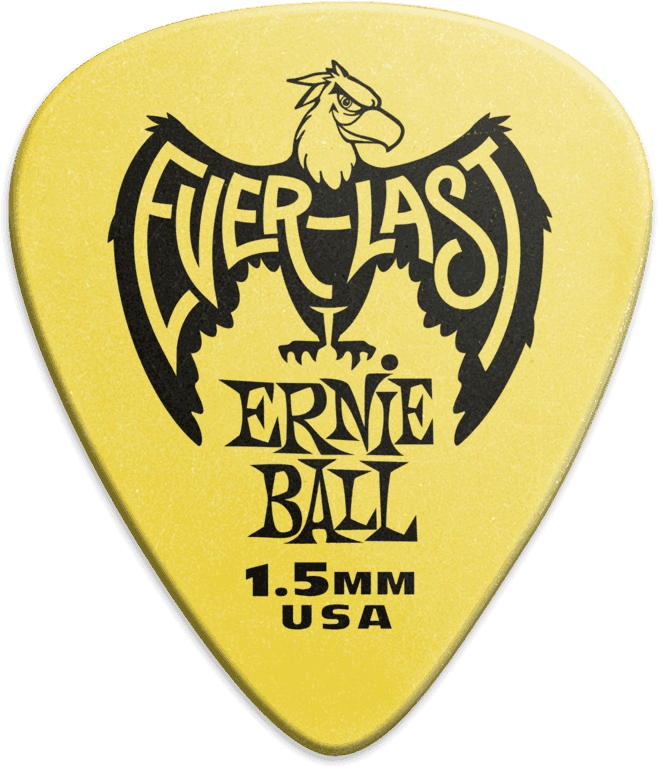 EVERLAST PICKS 12-PACK YELLOW 1.5MM