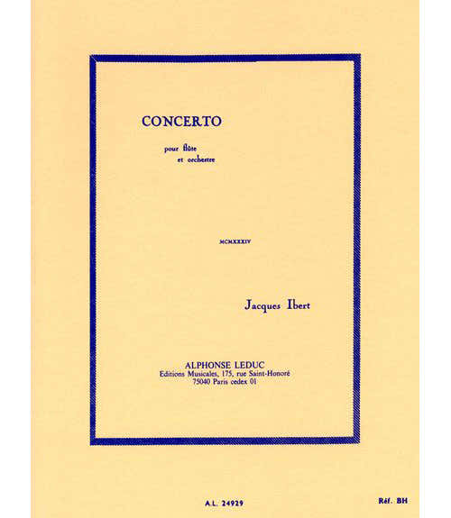 Leduc Ibert J. - Concerto Pour Flute - Conducteur De Poche