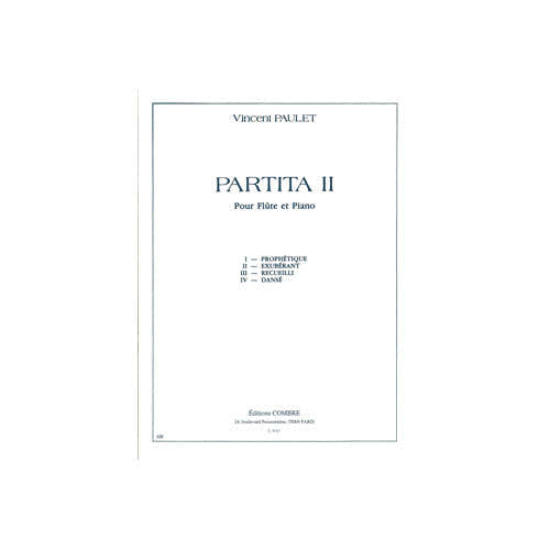 Combre Paulet - Partita II - Flûte et Piano