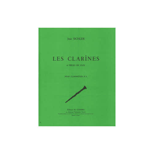 Combre Sichler - Les Clarines - 4 Pièces En Duo - 2 Clarinettes Sib