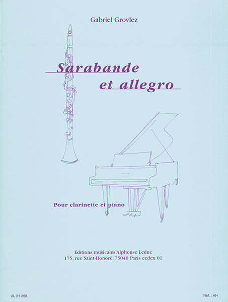 Leduc Sarabande et Allegro pour clarinette et piano