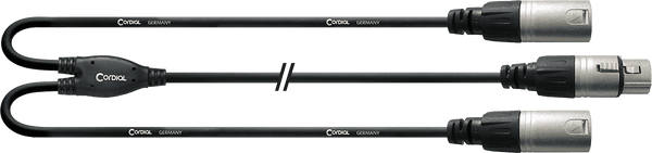 Cordial Y Cable Female XLR/2 Male XLR 30 CM