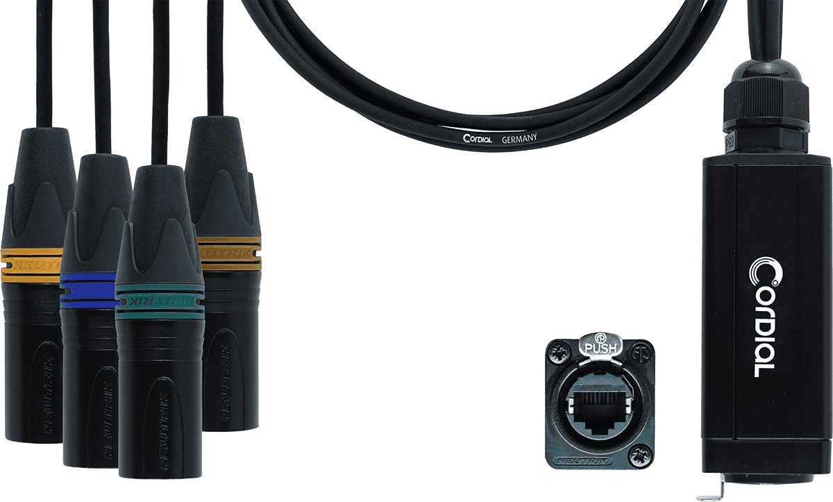 DMX ADAPTER - RJ45 4 XLR MALE 5-PIN 70 CM