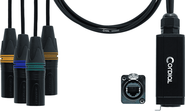 Cordial DMX ADAPTER - RJ45 4 XLR MALE 5-PIN 70 CM