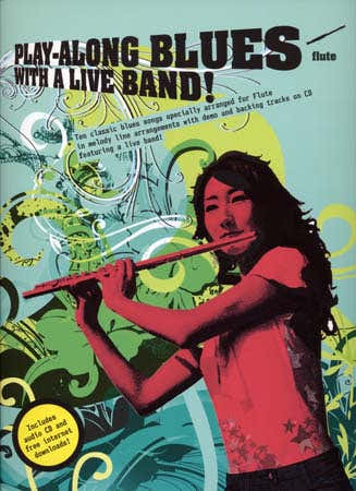 Wise Publications Play Along Blues With A Live Band + CD - Flute