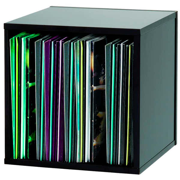 BLACK RECORD BOX 110 VINYLS