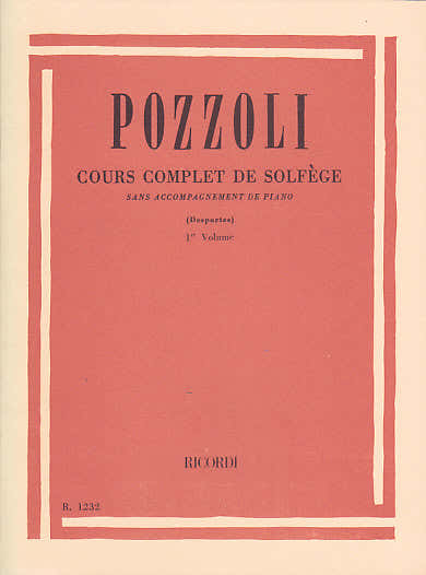 Ricordi POZZOLI ETTORE - COURS COMPLET DE SOLFEGE VOL.1