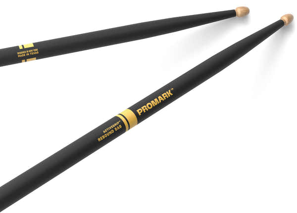 Promark R5ABAG - Rebound 5AB ActiveGrip Hickory Drumstick Acorn Wood Tip