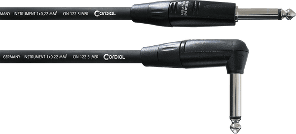 Cordial Guitar Cable Jack Straight - Angled 6 M