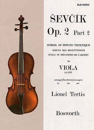 Bosworth Sevcik - Etudes Op.2 Part 2 - Mecanisme De L'archet - Alto
