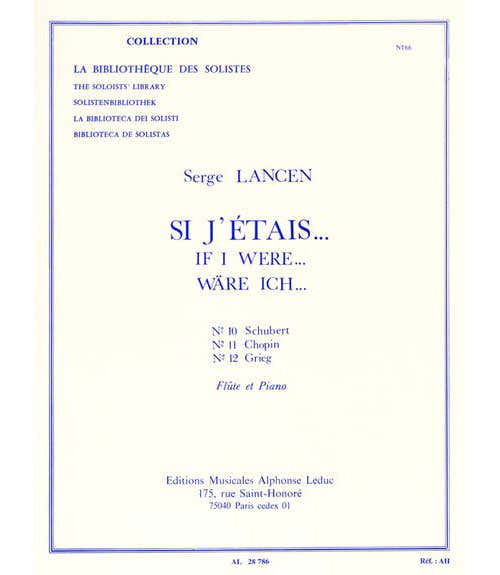 Leduc Lancen S. - Si J'etais - Flute et Piano