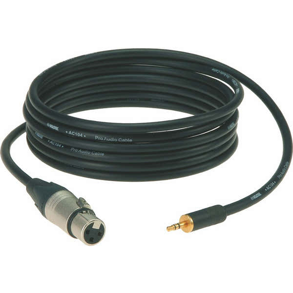 Klotz CONNECTION-CABLE BLACK 1,5M XLR 3 FEMALE - MINI JACK 3P GOLD CONTACT