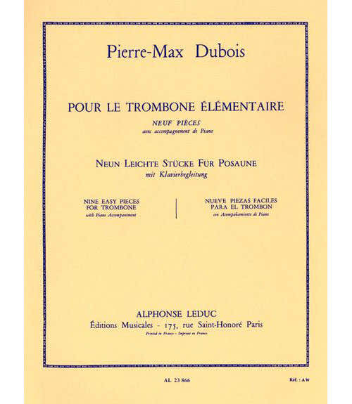 Leduc Dubois Pierre Max - Pour Le Trombone Elementaire
