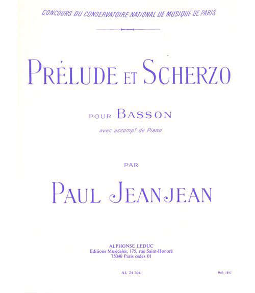 Leduc Jeanjean - Prelude et Scherzo - Basson et Piano