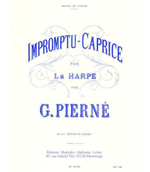 Leduc PIERNE GABRIEL - IMPROMPTU-CAPRICE OP.9 TER - HARPE