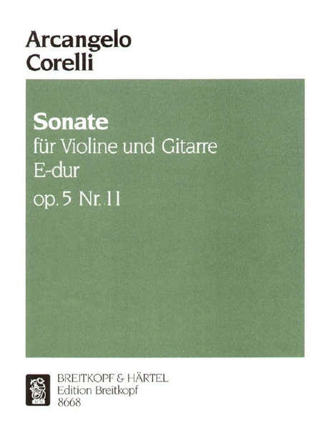 Edition Breitkopf Corelli - Sonate E-dur Op. 5/11