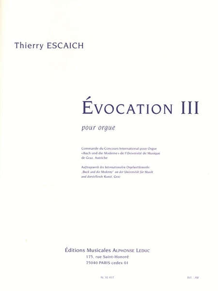Leduc Evocation III (on 'Nun komm der Heiden Heiland')