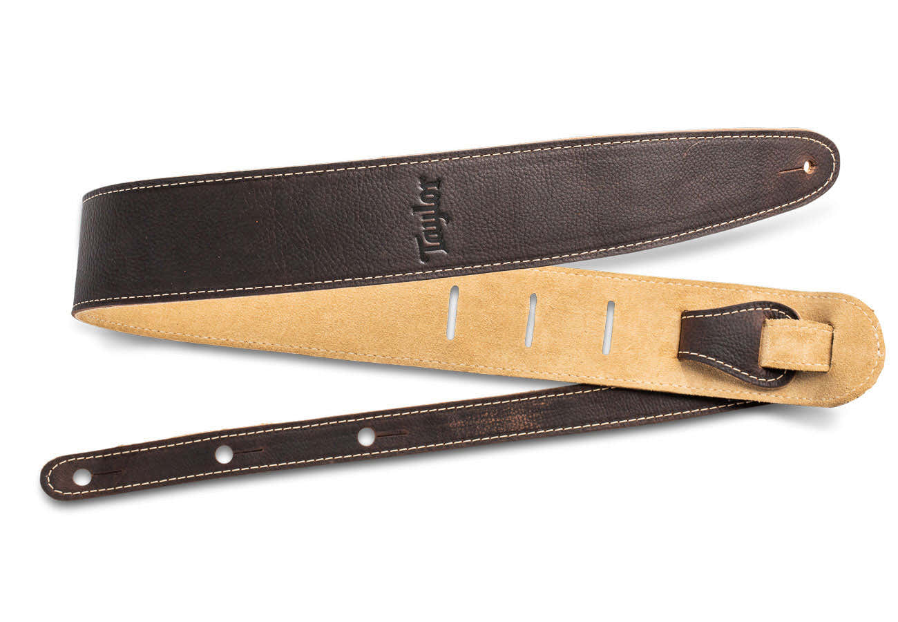 4101-25 Strap chocolate brown leather with suede back 2.5"