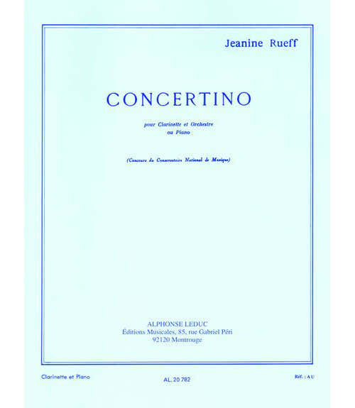 Leduc Rueff J. - Concertino Op.15 - Clarinette et Piano
