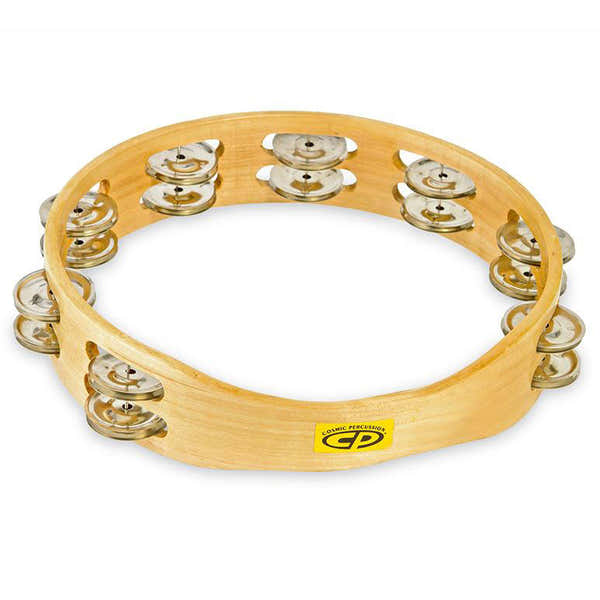 Latin Percussion CP390 TAMBOURINES CP WOOD 10" DOUBLE ROW