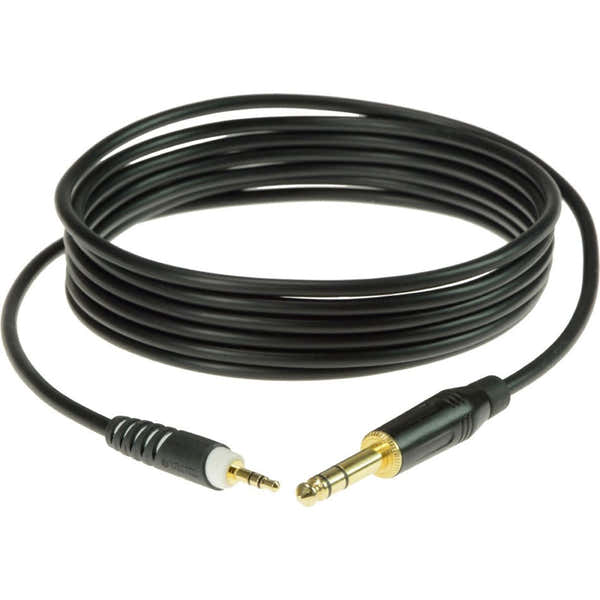 Klotz STEREO-CABLE BLACK 0,3M JACK 3P - MINI JACK 3P GOLD CONTACT
