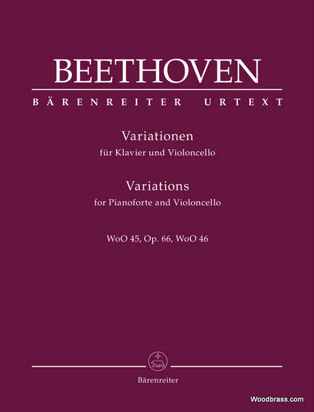 Barenreiter Beethoven - Variations Woo 45 Op.66 Woo 46 - Violoncelle & Piano
