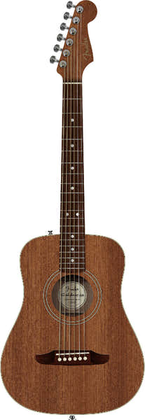 Fender California Standard Redondo Mini with Bag Sapele Top Natural Sapele