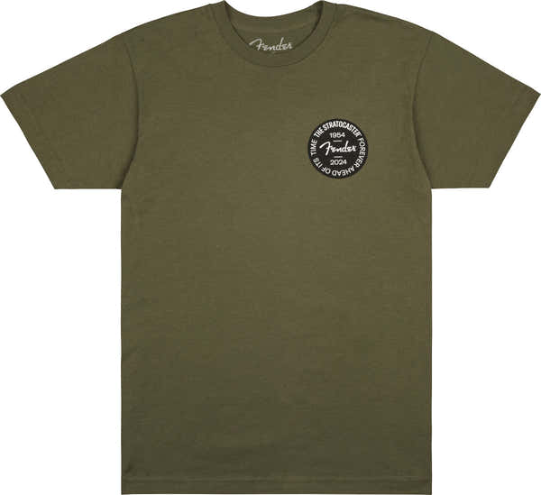 Fender Stratocaster 70Th Anni Badge Tee Olive S