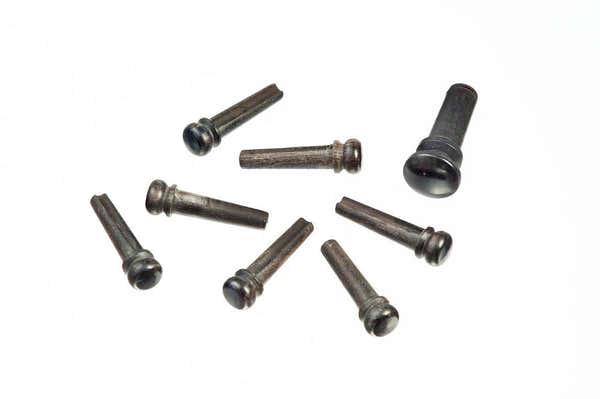 D'ADDARIO Ebony Bridge Pins With End Pin Set Ebony